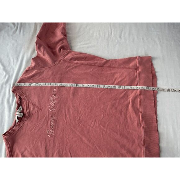 Tommy Hilfiger Mauve Pink Sequined Sweatshirt Size 2X, Slouch, Baggy - Picture 5 of 6